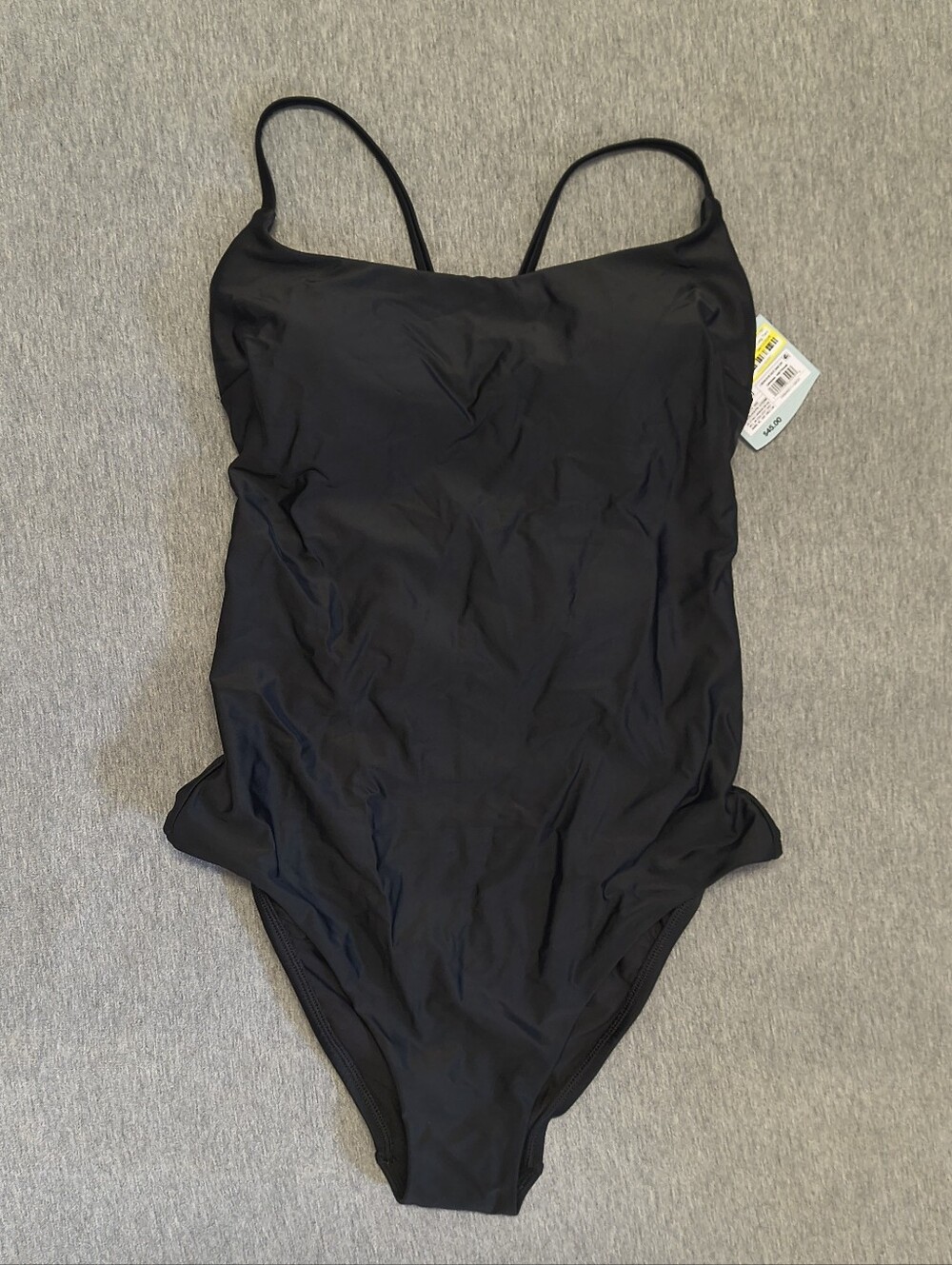 Shade & Shore Long‑Torso Scoop‑Neck High‑Leg Cheeky One‑Piece – Black XL NWT